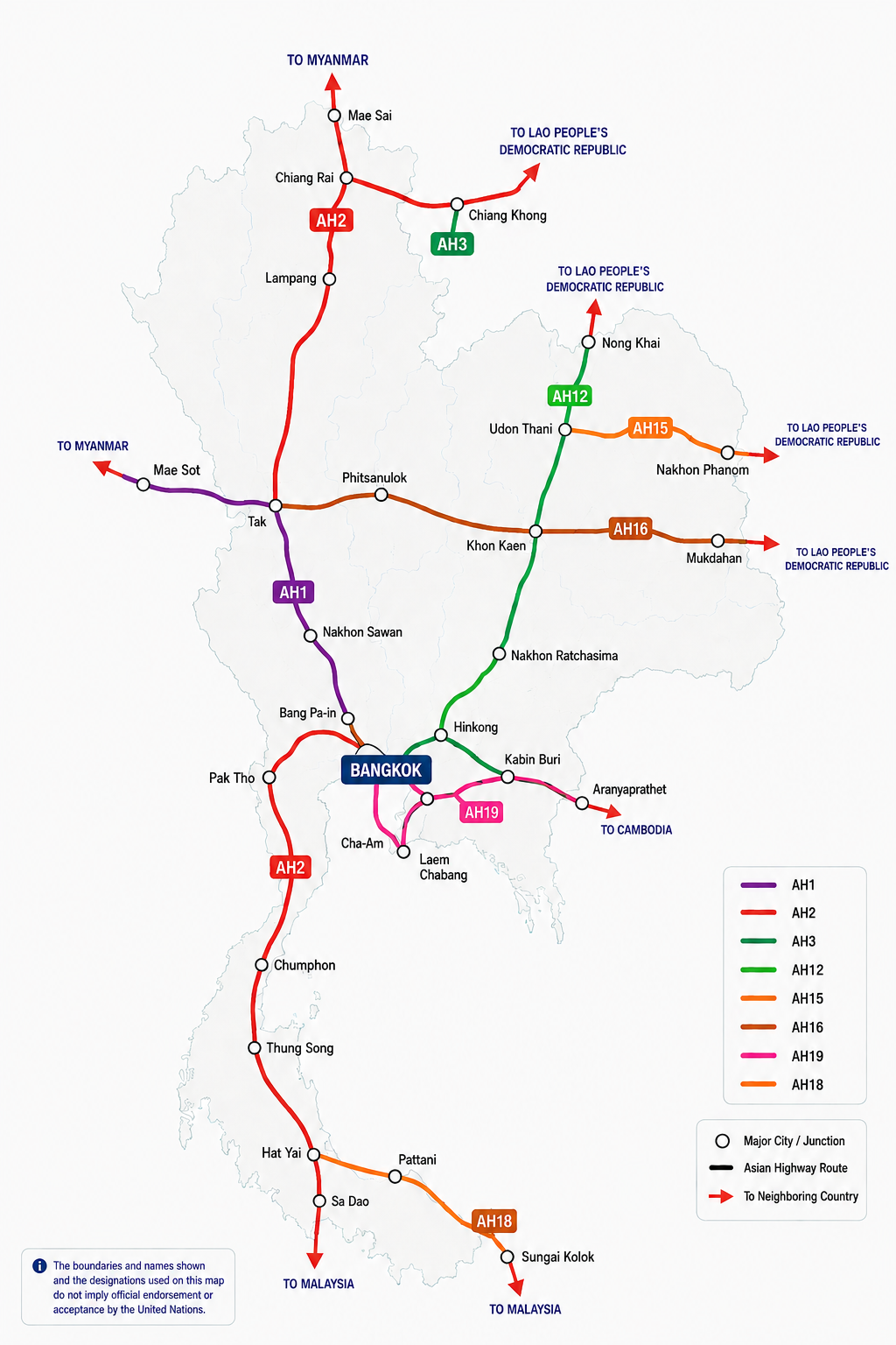 ASEAN Highway Map